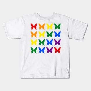 Rainbow of butterflies Kids T-Shirt